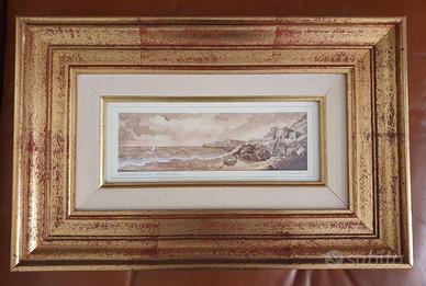 Miniatura Acquerello costiera Ligure