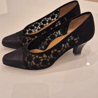 scarpe pizzo macramè nere