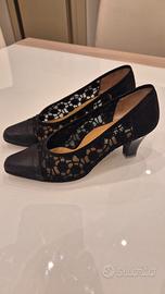 scarpe pizzo macramè nere