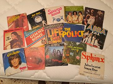 Dischi 45 giri in vinile.