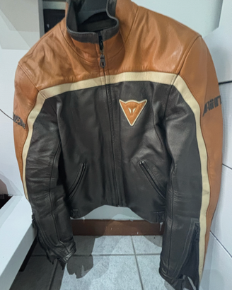 giubbino moto tg. 42 Dainese pelle, color br
