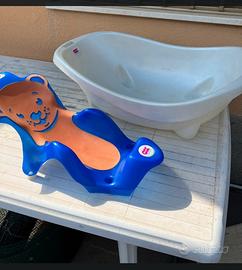 Set bagnetto neonato vaschetta+sdraietta okbaby