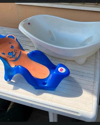 Set bagnetto neonato vaschetta+sdraietta okbaby