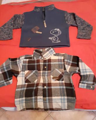 Maglia Snoopy e camicia bimbo