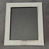 Cornice Portafoto Argentata con Effetto Martellato
