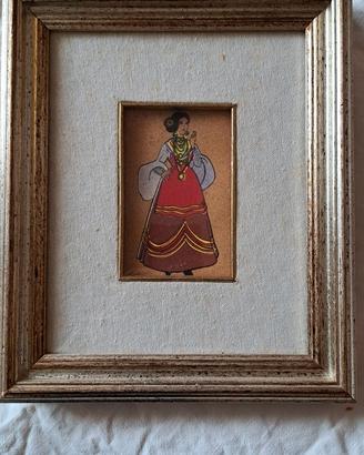 Decorazione da parete, Tema: donna in abiti tradiz
