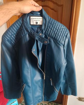 Giacca Biker Ecopelle Terranova Donna XL – Blu Pet