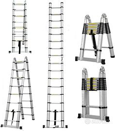 SCALA TELESCOPICA IN ALLUMINIO PIEGHEVOLE