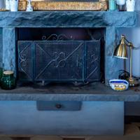 Kit camino con alari, para scintille ed attrezzi