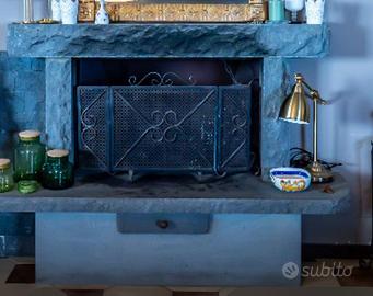 Kit camino con alari, para scintille ed attrezzi