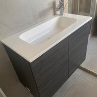 Mobile bagno sospeso grigio antracite slim
