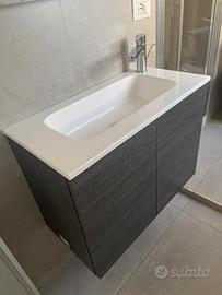 Mobile bagno sospeso grigio antracite slim