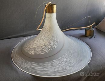 Lampadario a tulipano vetro di Murano - Space age