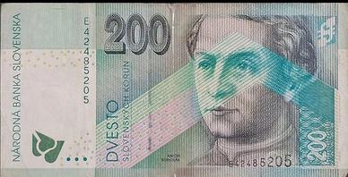 banconota 200 korun Slovacchia