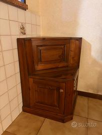 Panca ad angolo in legno massello