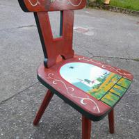 Sedia Tirolese Dipinta A Mano