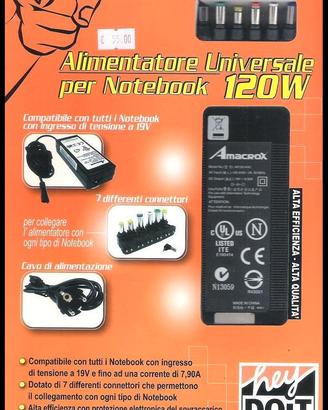 Alimentatore Universale AX120-AAC per Notebook