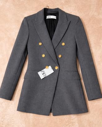 Zara Blazer Doppiopetto con Bottoni Oro