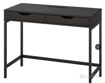 Scrivania Alex (Ikea) 100x48 - Marrone-Nero