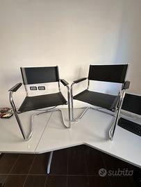 Coppia Sedie da ufficio o attesa in ecopelle