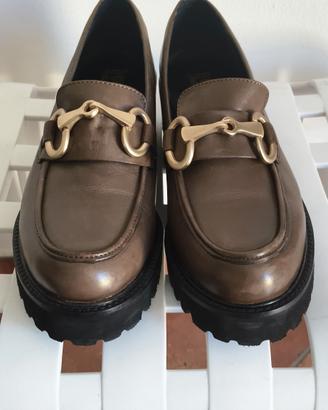 scarpe donna mocassini in pelle