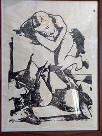 stampa opera sleeping di Felice Casorati 