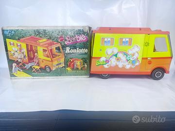 Roulotte Barbie con scatola, istruzioni, catalogo