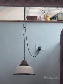 Lampada industriale vintage smaltata