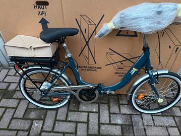 Bicicletta elettrica I-Bike Fold Green blu novo