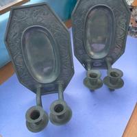 COPPIA CANDELIERI DA PARETE ANTICHI