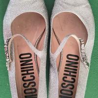 BALLERINE MOSCHINO color argento glitterato