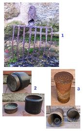 Lotto antichi attrezzi agricoli forcone colino