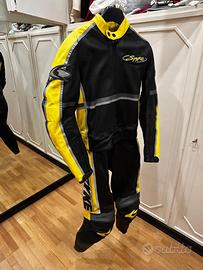 Tuta moto pelle Spyke Racing 2 pz tg 48 mai usata