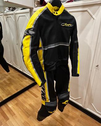 Tuta moto pelle Spyke Racing 2 pz tg 48 mai usata