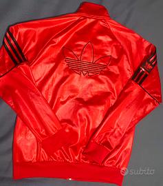 Felpa XS adidas chile20 rosso/arancio lucida