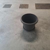 Vaso Cilindro Terrae plastecnic con sottovaso