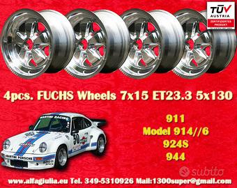 4 pz. cerchi Porsche Fuchs 7x15 ET23.3 911 -1989 9