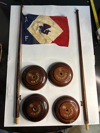 Bandiera da Tavolo AIR FRANCE Vintage + 4 Portaban