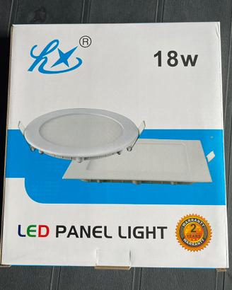 Pannello LED quadrato da incasso 18W