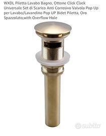 Piletta universale in ottone, galvanica oro satina