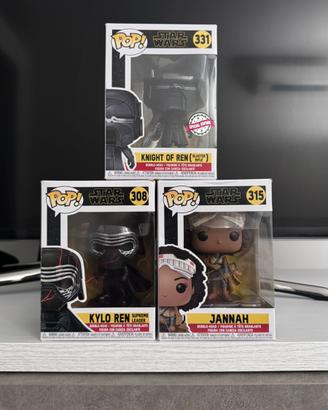 Lotto 3 funko pop star wars kylo ren jannah 331