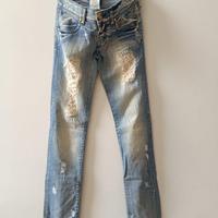 Jeans da donna della MET con perle. Taglia XS