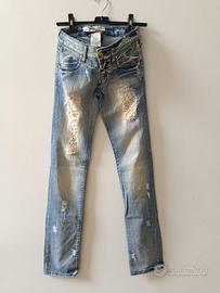 Jeans da donna della MET con perle. Taglia XS