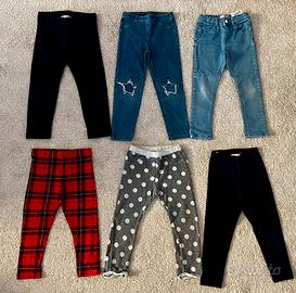 6 pantaloni bimba 3 4 anni hm calzedonia ovs zara