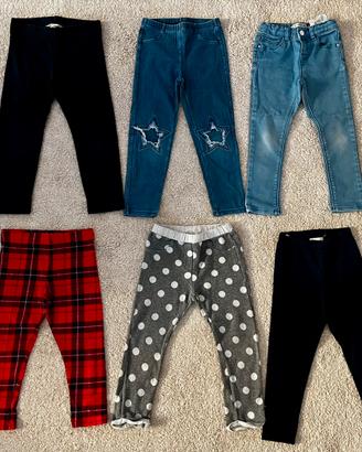 6 pantaloni bimba 3 4 anni hm calzedonia ovs zara