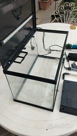 acquario cm 59*29,5*32,5 completo di accessori 