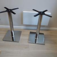 COPPIA BASI QUADRE INOX PER TAVOLI