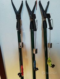 Picchetti telescopici porta canna più avvisatori v