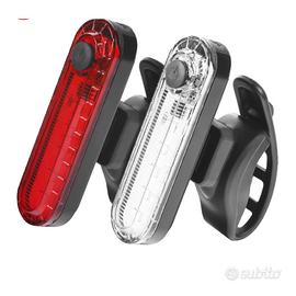 coppia luce posteriore e anteriore bici ricaricabi