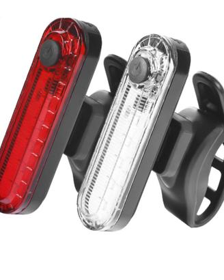 coppia luce posteriore e anteriore bici ricaricabi